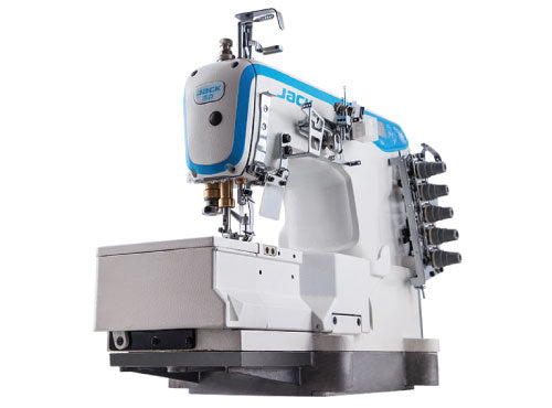 Jack W4-D-01GB 3-needle top and bottom flatbed interlock machine