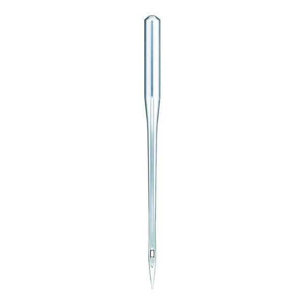 Organ DCx27 industrial sewing machine needle, used in overlock machines for edge finishing on knit and woven fabrics