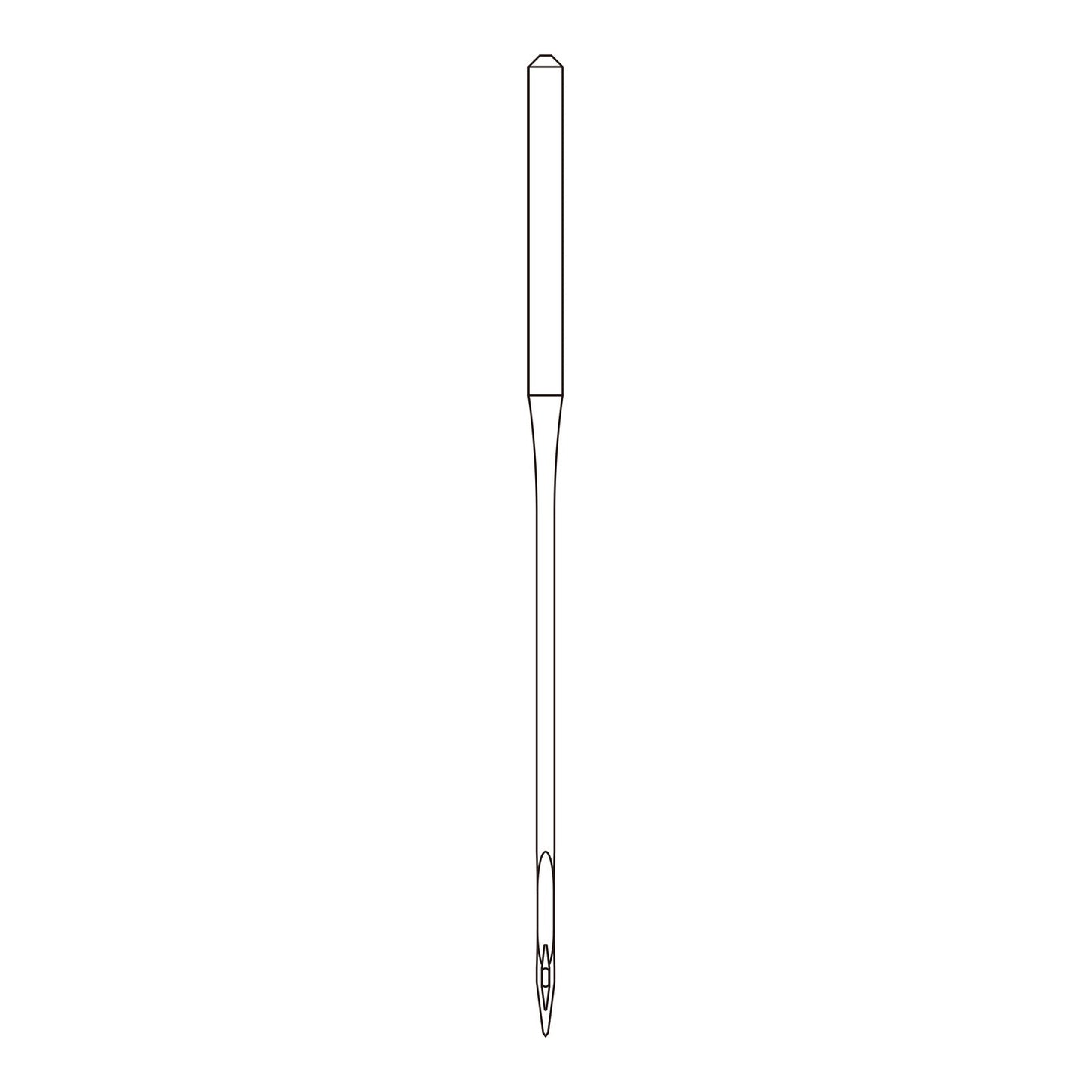 Line drawing of the Organ TQx7 needle system, used in industrial button sewing machines