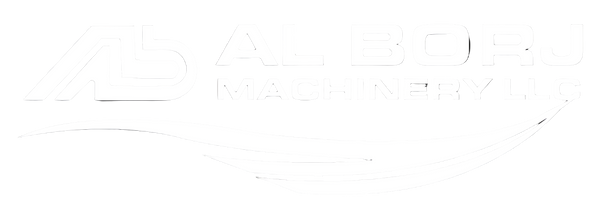 Logo of Al Borj Machinery LLC with a stylized letter 'AB' on a black background.