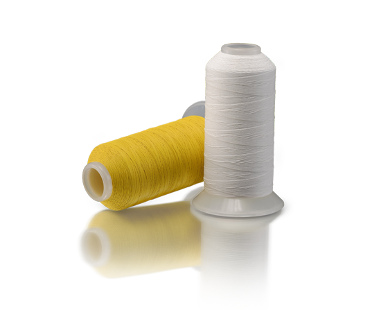 Spools of Amann GORE TENARA ePTFE sewing thread