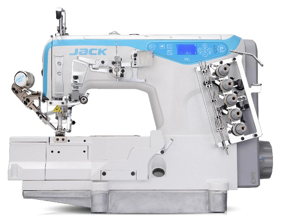 Jack W4-D-01GB, 3-Needle Top-and-Bottom Flatbed Interlock
