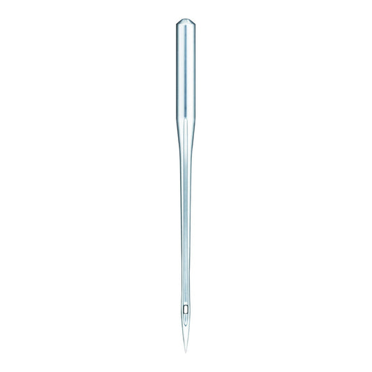 Organ DCx27 industrial sewing machine needle, used in overlock machines for edge finishing on knit and woven fabrics