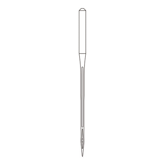 Line drawing of the Organ DVx1 needle system, used in overlock and interlock machines to join knit and woven fabrics