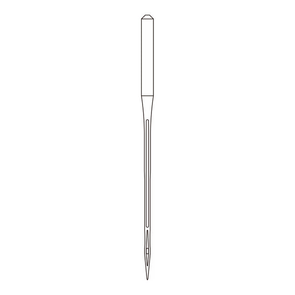 Line drawing of the Organ DVx1 needle system, used in overlock and interlock machines to join knit and woven fabrics