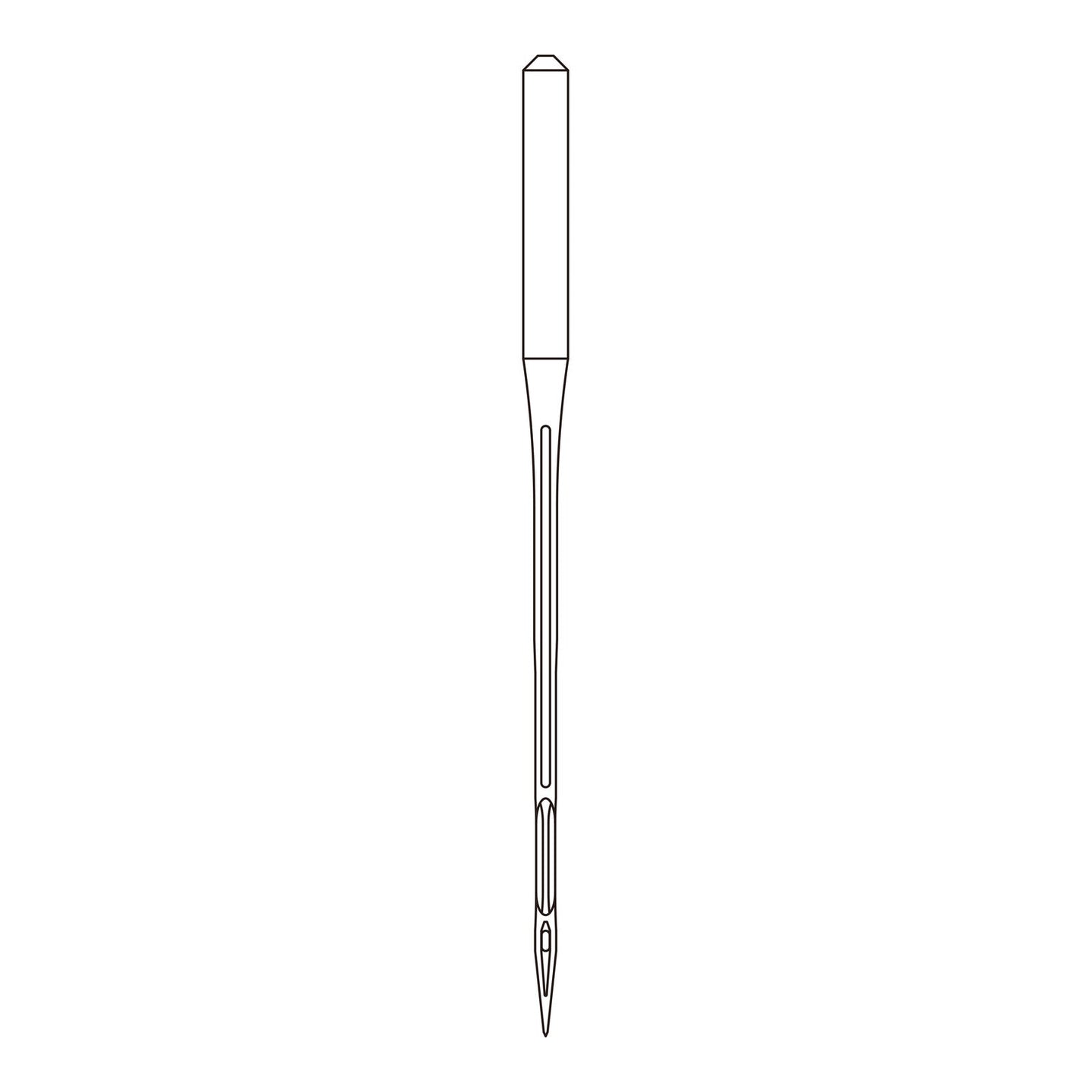 Line drawing of the Organ DVx63 needle system, used in overlock and interlock machines