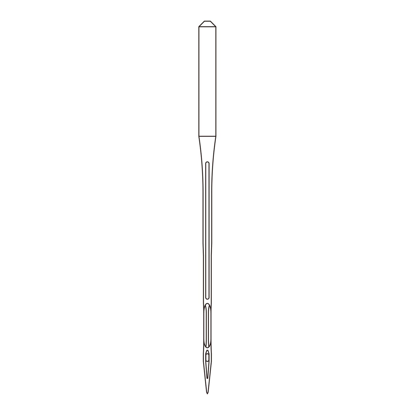 Line drawing of the Organ DVx63 needle system, used in overlock and interlock machines