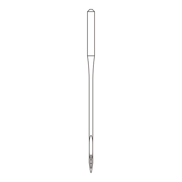 Line drawing of the Organ TQx1 needle system, used in industrial button sewing machines for garment factories
