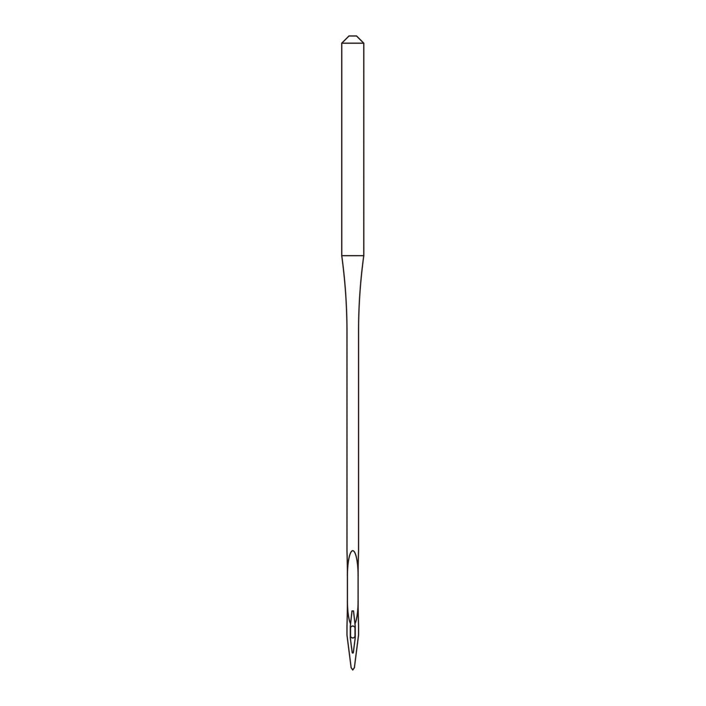Line drawing of the Organ TQx7 needle system, used in industrial button sewing machines