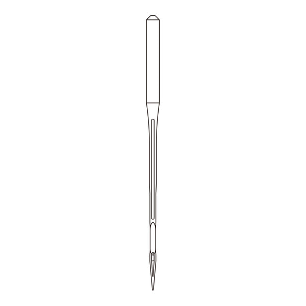 Line drawing of the Organ TVx7 needle system, used in single and double needle chainstitch machines