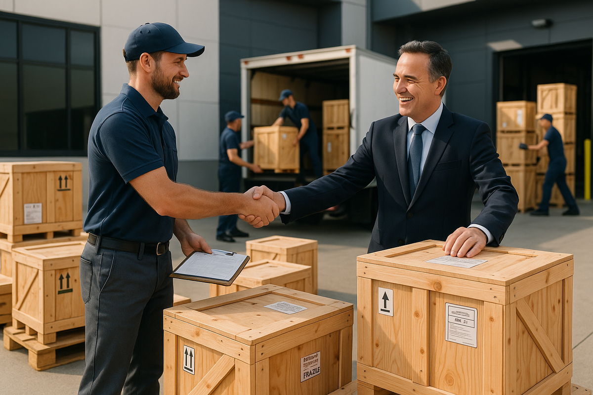 remove the machines in the background and put in crates instead