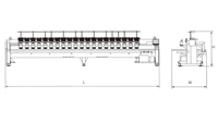 Barudan BELS-S15 — 15-Needle Multi-Head Embroidery Machine specifications diagram