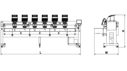 Barudan BELY-CII — 15-Needle Drop-Table Embroidery Machine