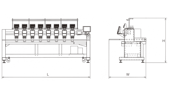 Barudan BELY-II — 9-Needle Compact Bridge Embroidery Machine