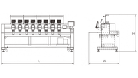 Barudan BELY-II — 9-Needle Compact Bridge Embroidery Machine