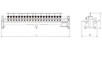Barudan BELS-Y9 — 9-Needle Multi-Head Embroidery Machine specifications diagram